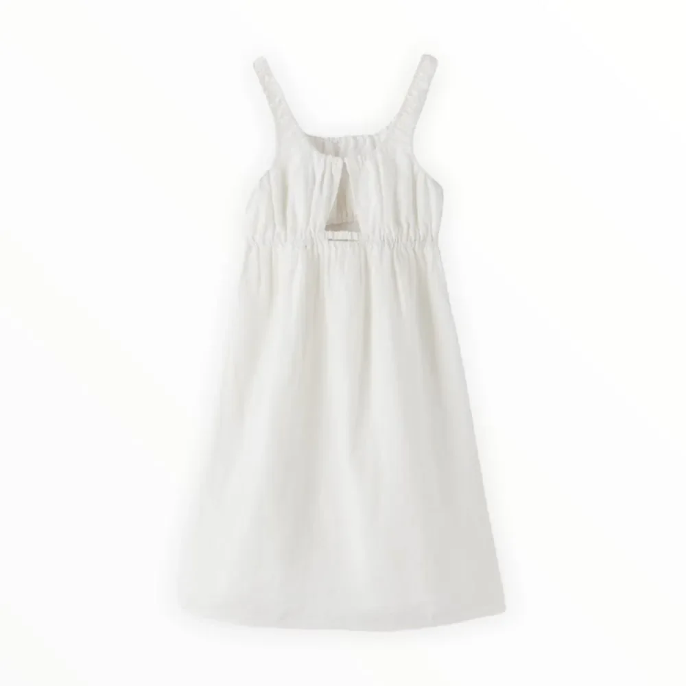 ZARA Kids | White | ELASTICIZED LINEN DRESS